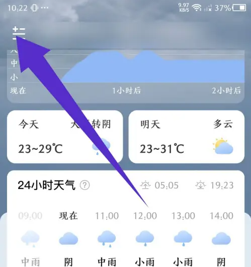 时雨天气首页界面